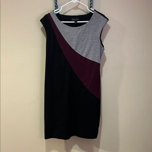 Connected Apparel Black and Gray Mini Dress